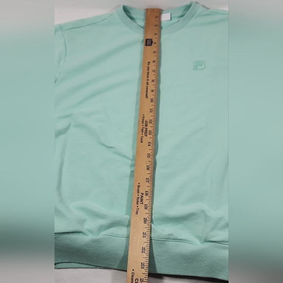 Women's FILA Crew Neck Dual Pocket Sweatshirt Size Large Seafoam Green - Picture 10 of 13